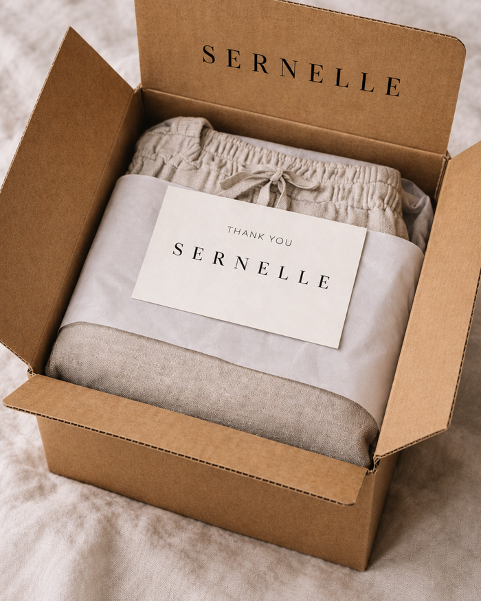 Wrapped in tissue, with a note