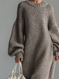 Greta – Oversized Knit Sweater Maxi Dress
