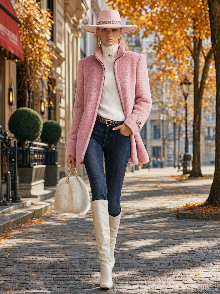 Odette – Plush Fleece Zip-Up Jacket