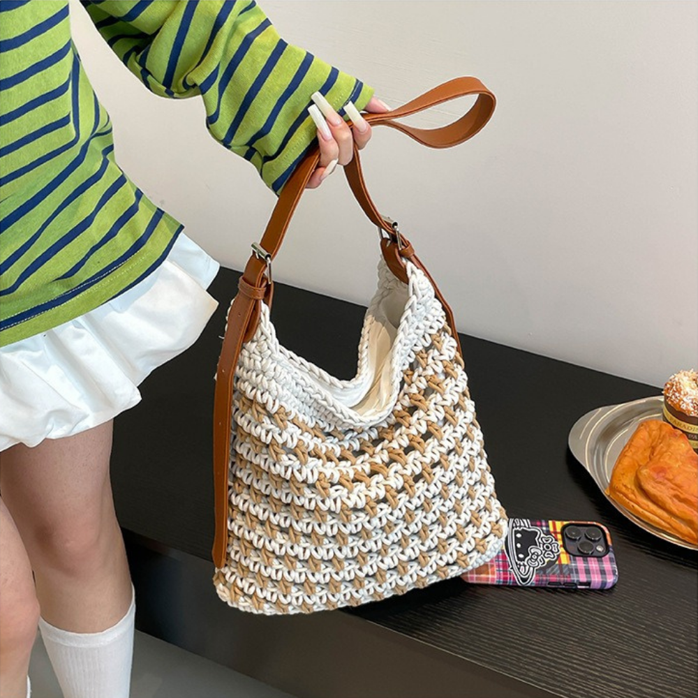 Emeline Woven Shoulder Bag — Sernelle — view 16