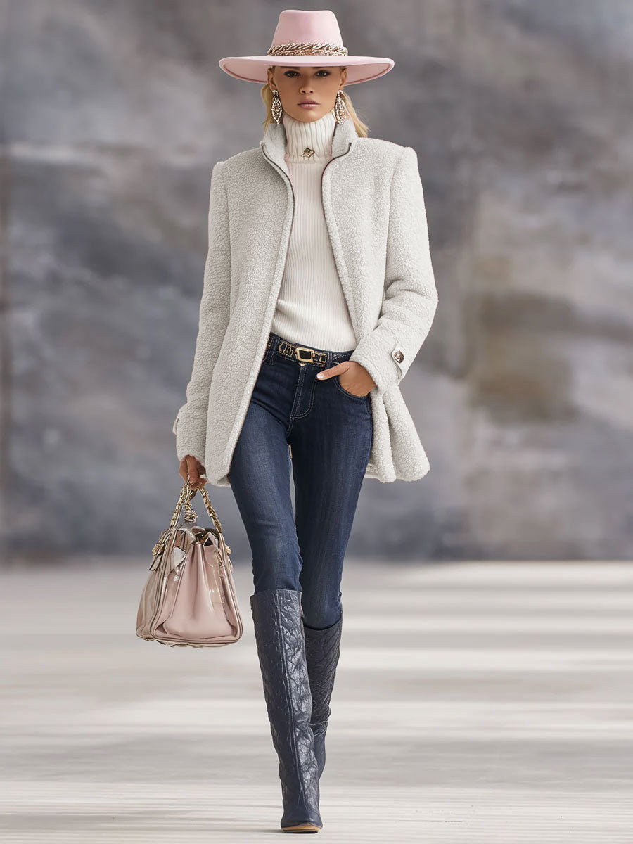 Odette – Plush Fleece Zip-Up Jacket