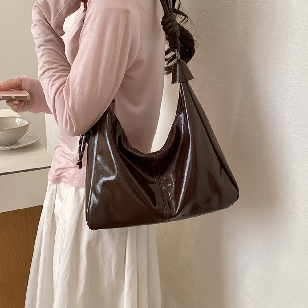Nerine Glossy Hobo Bag — Sernelle — view 12