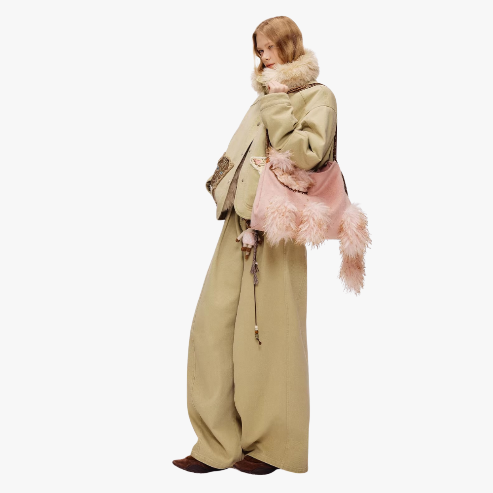 Juno Faux Fur Cat Shoulder Bag — Sernelle — view 20