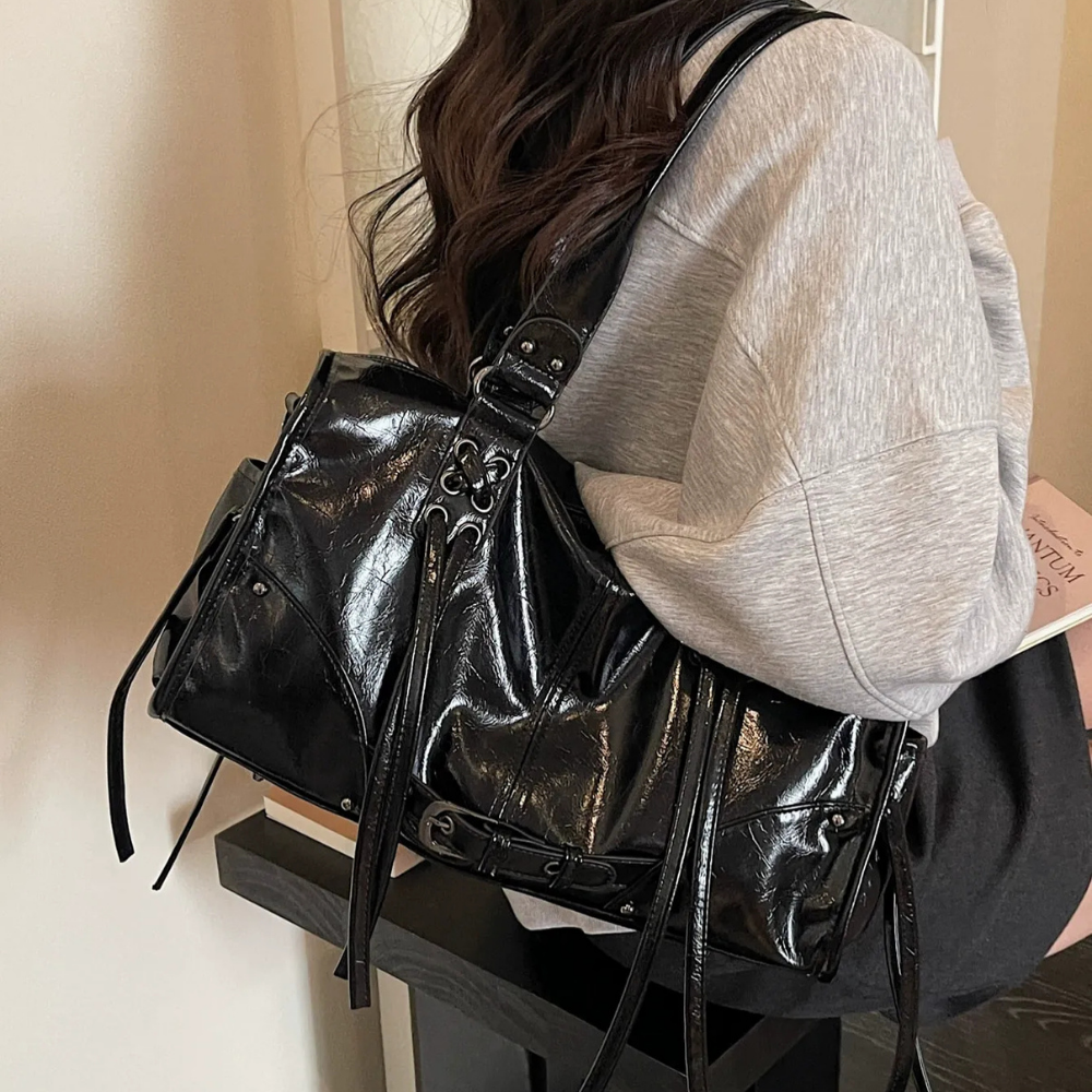 Helena Glossy Handbag — Sernelle — view 17