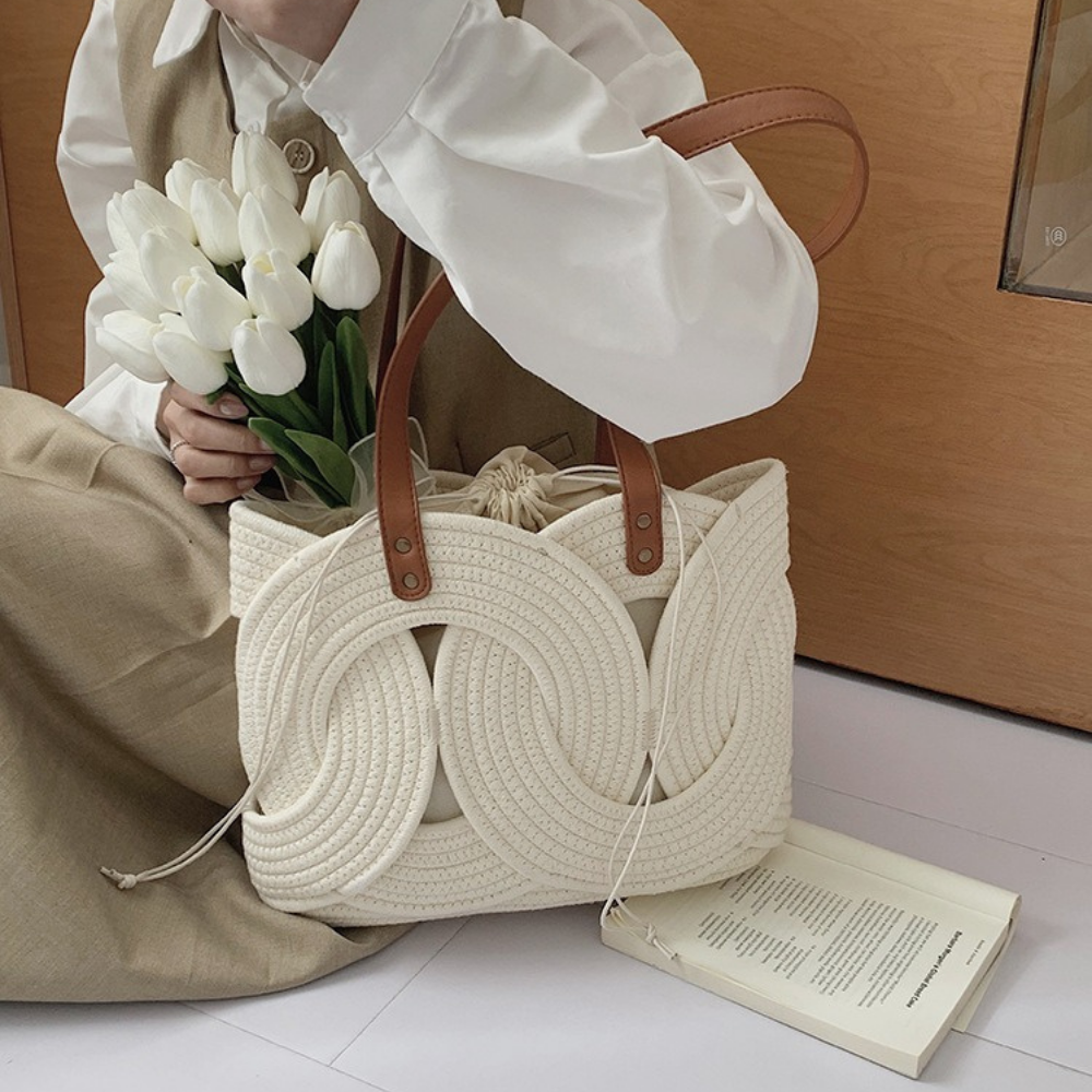 Naomi Woven Shoulder Bag — Sernelle — view 6