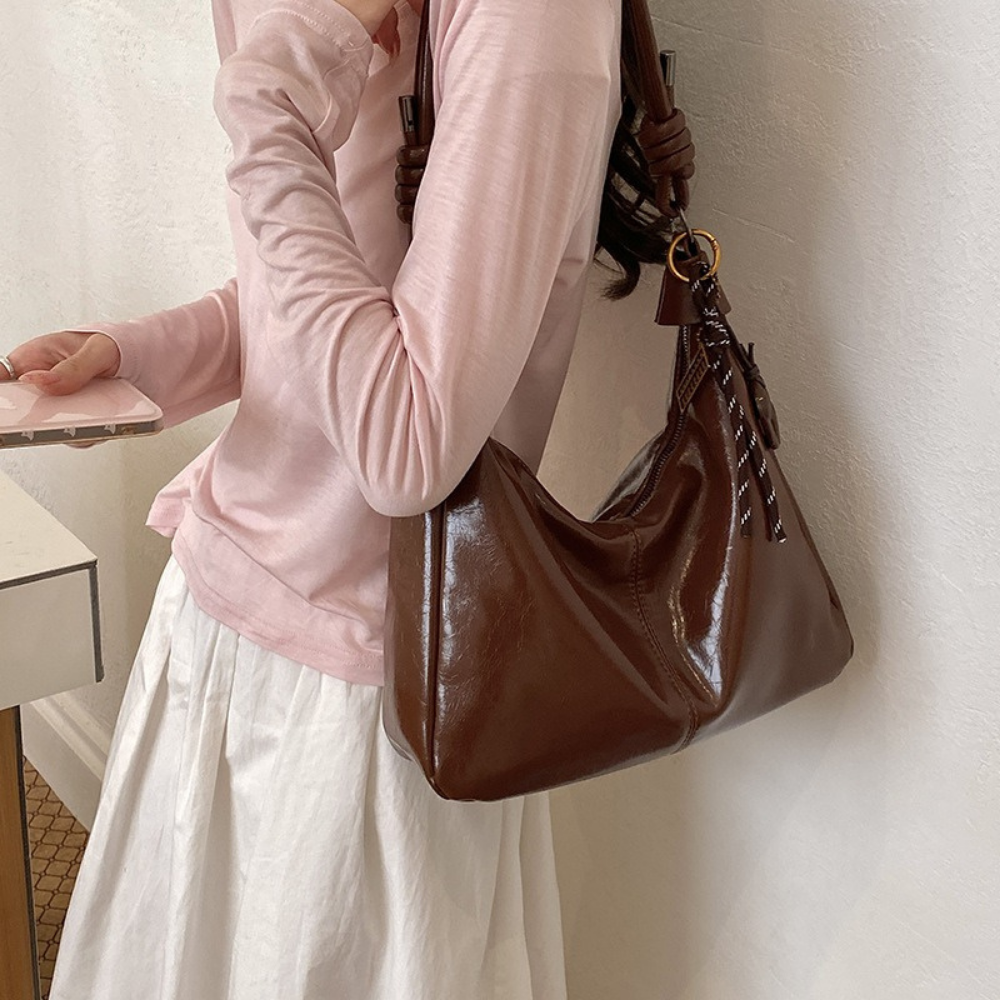 Nerine Glossy Hobo Bag — Sernelle — view 10