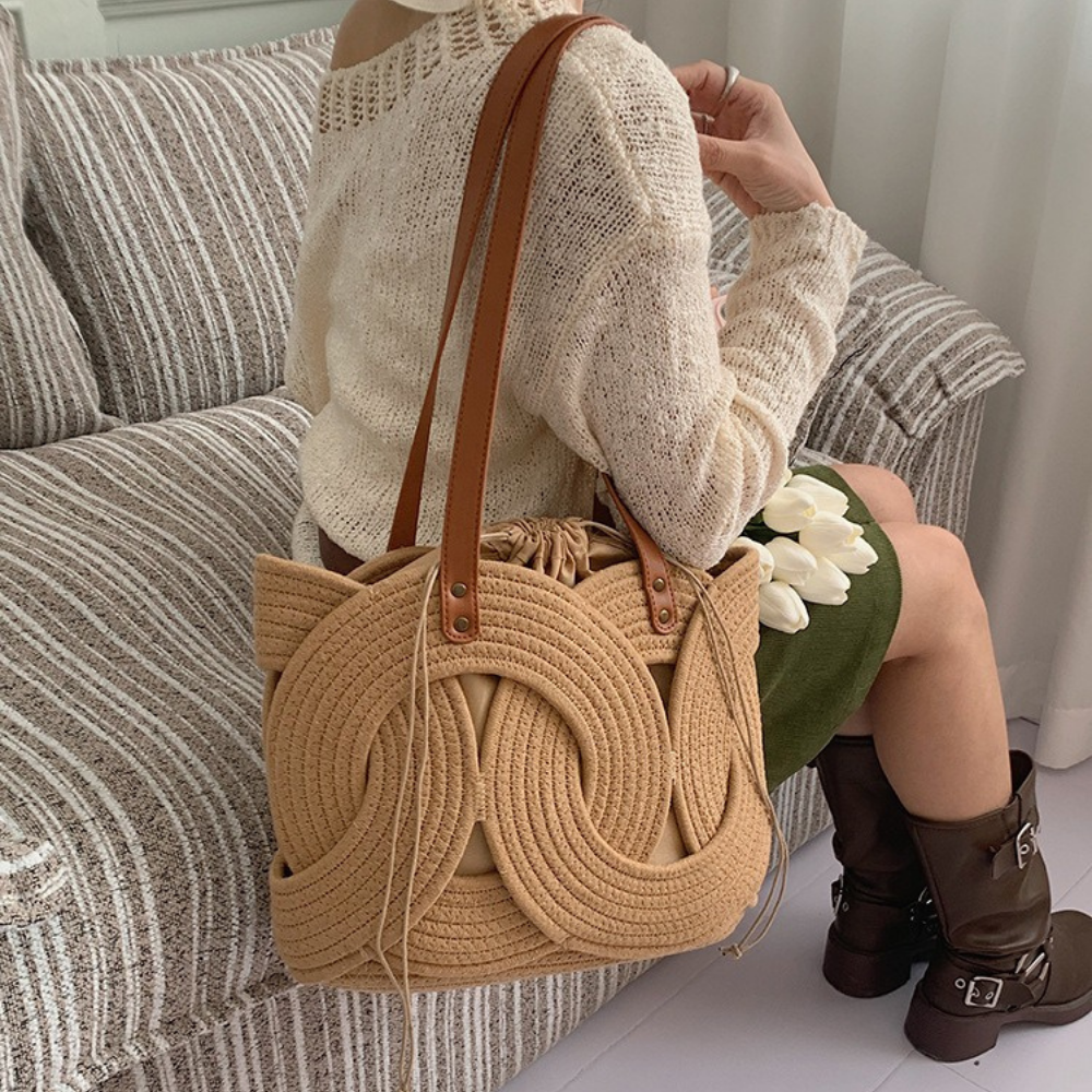 Naomi Woven Shoulder Bag — Sernelle — view 12