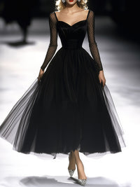 Esme – Black Tulle Maxi Dress
