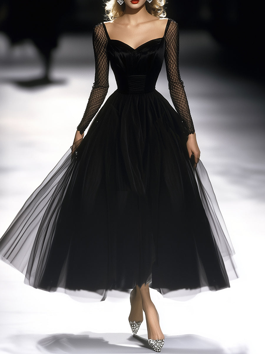 Esme – Black Tulle Maxi Dress