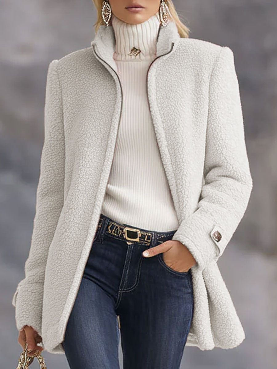 Odette – Plush Fleece Zip-Up Jacket