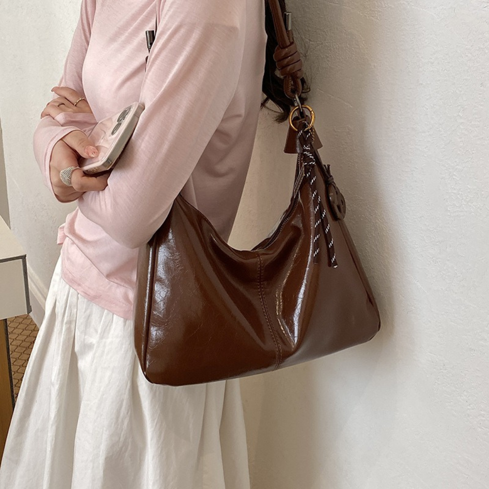 Nerine Glossy Hobo Bag — Sernelle — view 9