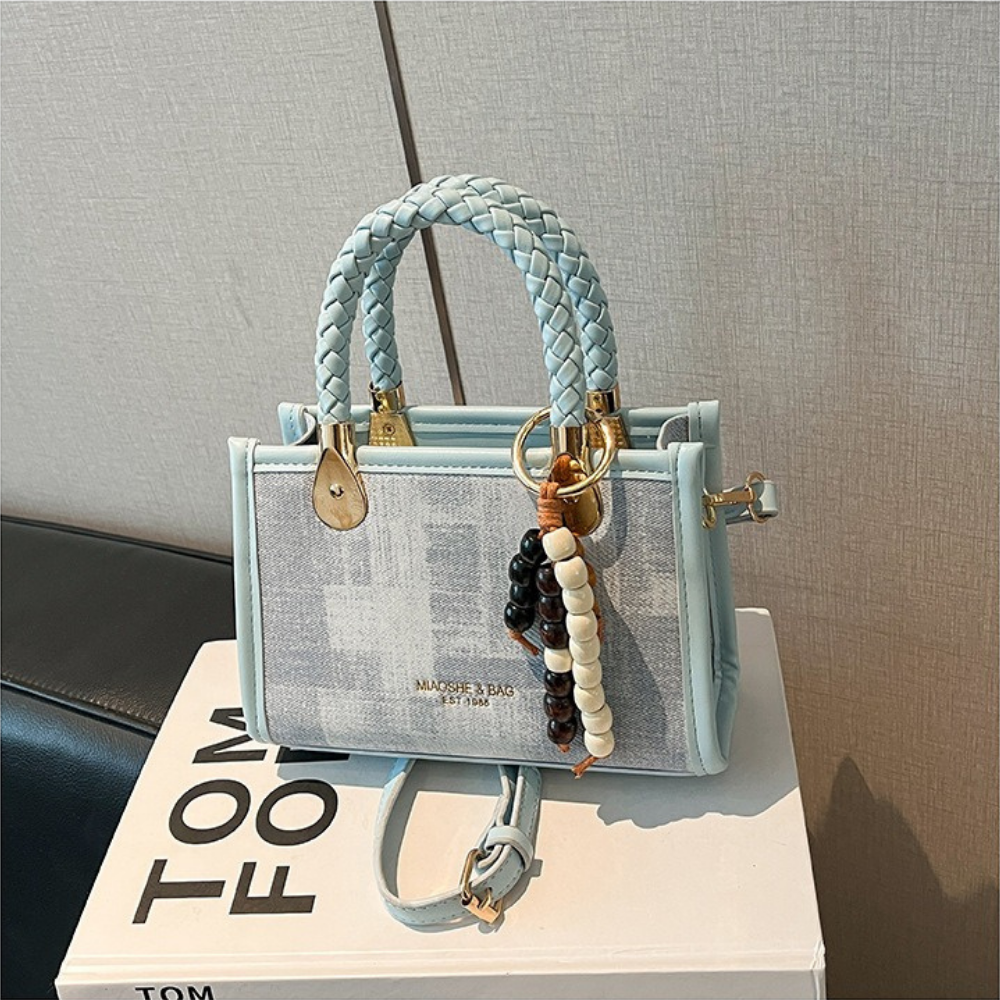 Laurel Braided Handle Mini Handbag — Sernelle — view 8