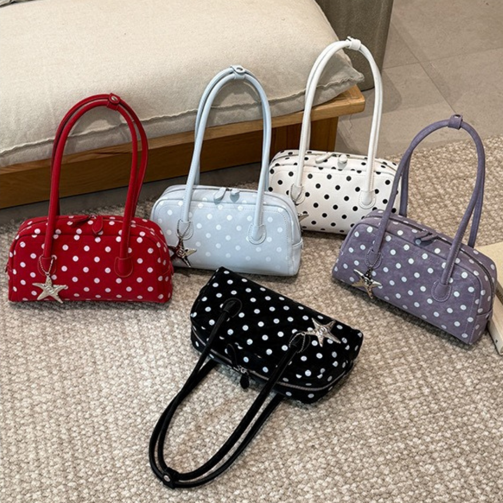 Georgia Polka Dot Barrel Bag — Sernelle — view 8