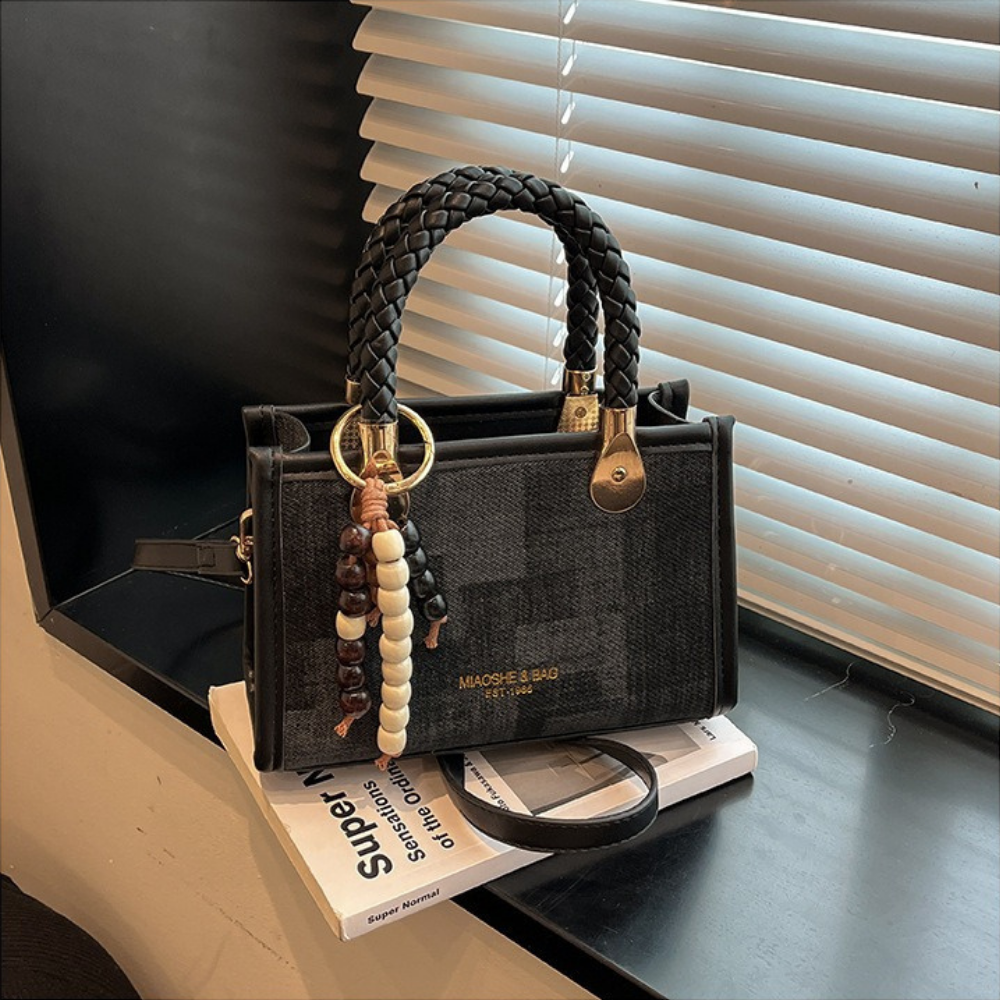 Laurel Braided Handle Mini Handbag — Sernelle — view 2