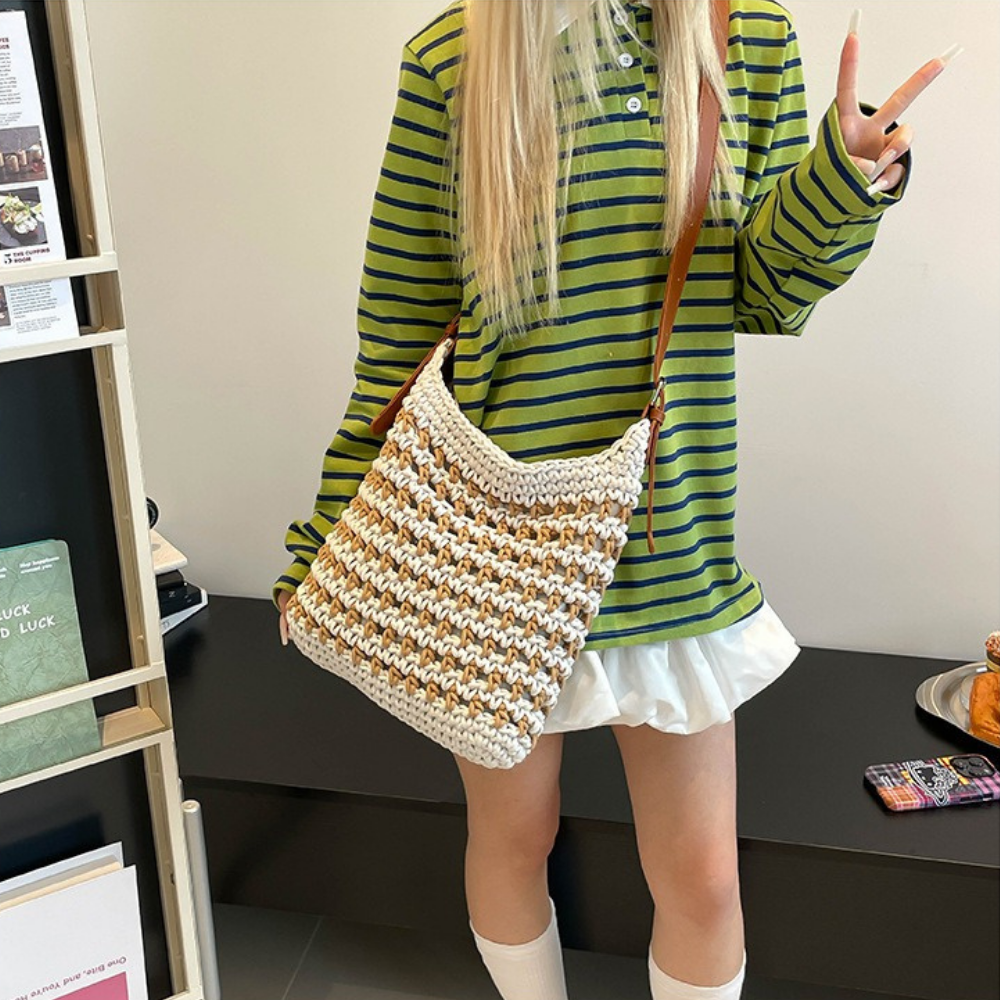 Emeline Woven Shoulder Bag — Sernelle — view 10