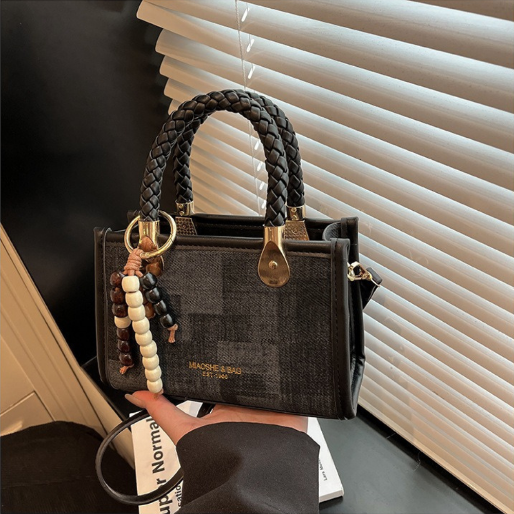 Laurel Braided Handle Mini Handbag — Sernelle — view 3