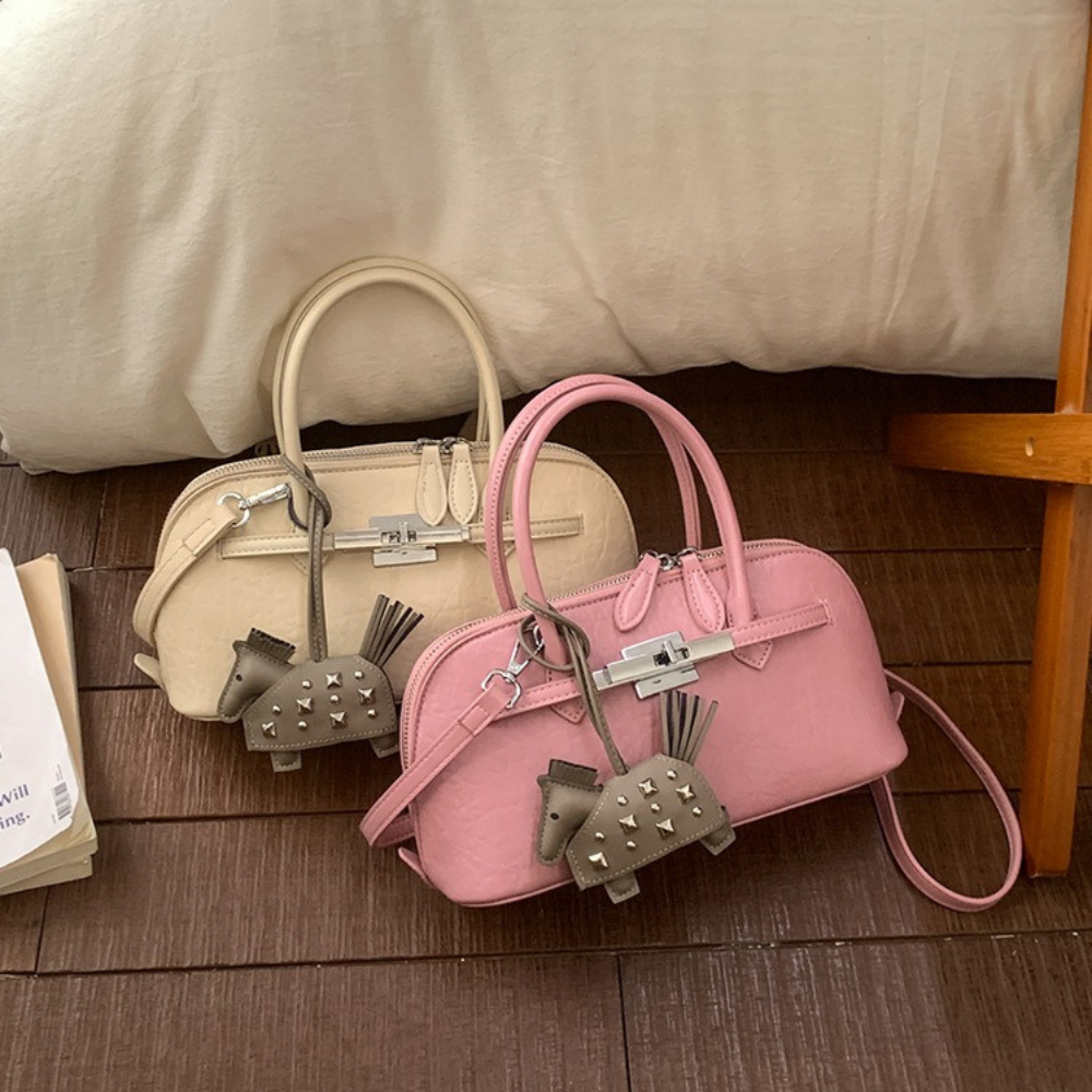 Leonie Lock Detail Mini Handbag — Sernelle — view 28