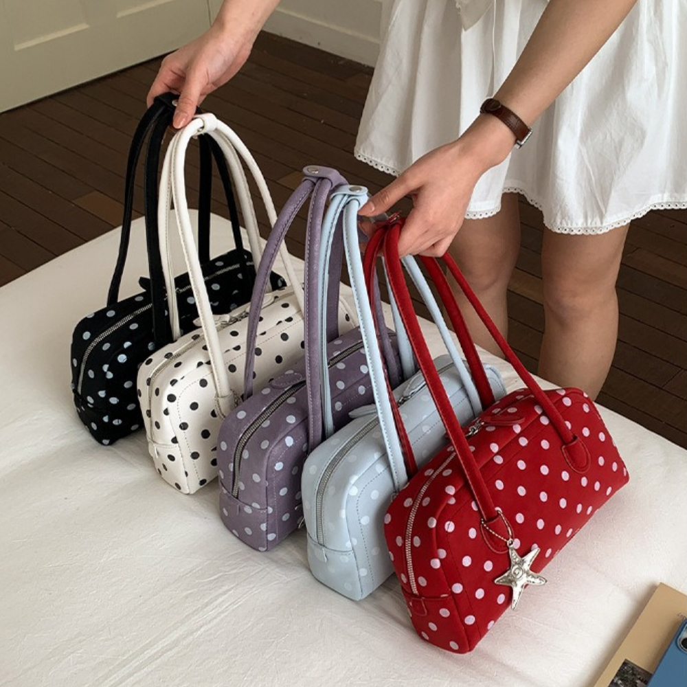 Georgia Polka Dot Barrel Bag — Sernelle — view 15
