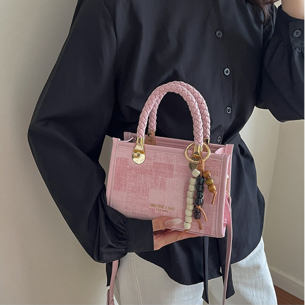 Laurel Braided Handle Mini Handbag — Sernelle — view 29