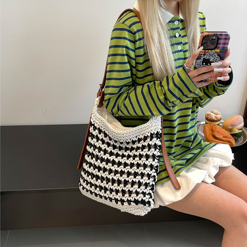 Emeline Woven Shoulder Bag — Sernelle — view 24