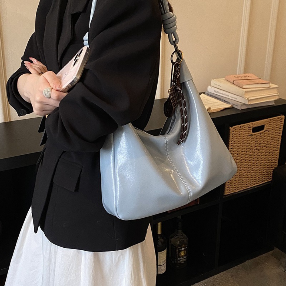 Nerine Glossy Hobo Bag — Sernelle — view 20
