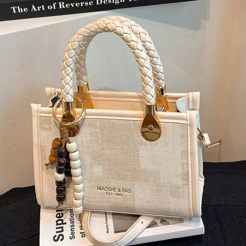 Laurel Braided Handle Mini Handbag — Sernelle — view 17