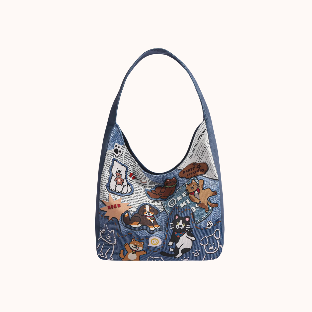 Calla Dog Print Shoulder Bag — Sernelle