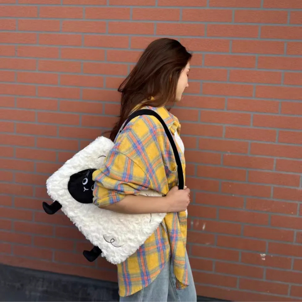 Brooke Plush Sheep Shoulder Bag — Sernelle — view 8