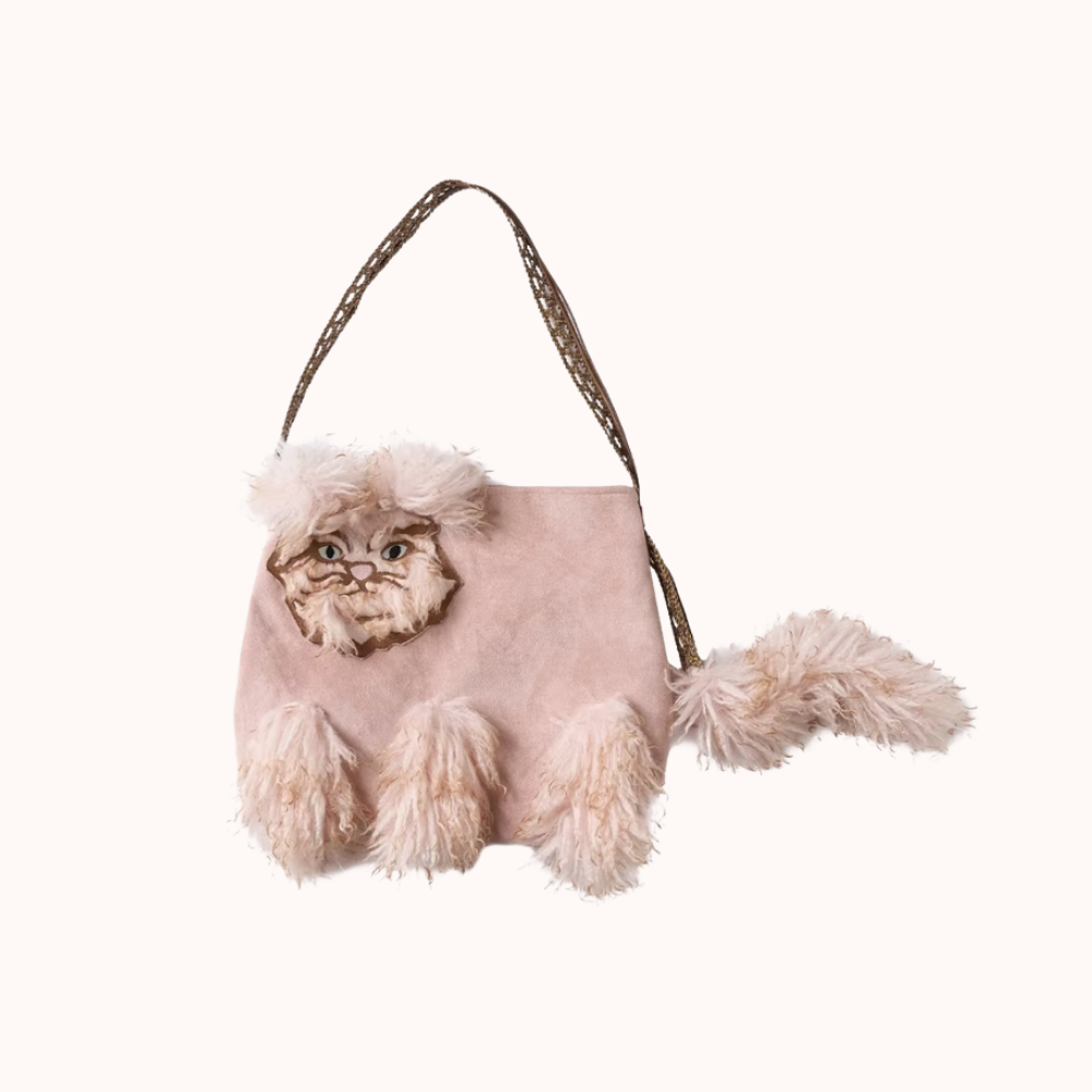 Juno Faux Fur Cat Shoulder Bag — Sernelle — view 2