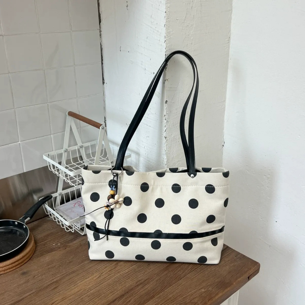 Nova Polka Dot Tote Bag — Sernelle — view 6