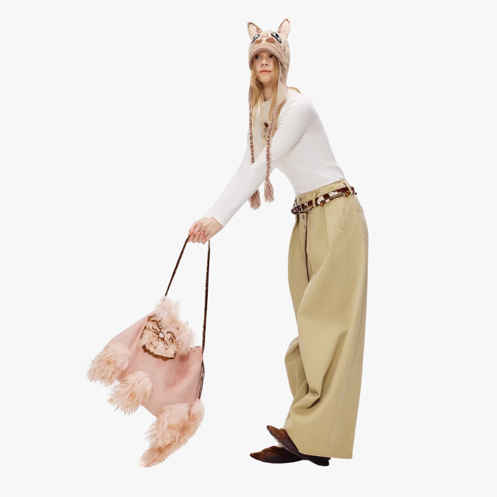 Juno Faux Fur Cat Shoulder Bag — Sernelle — view 21