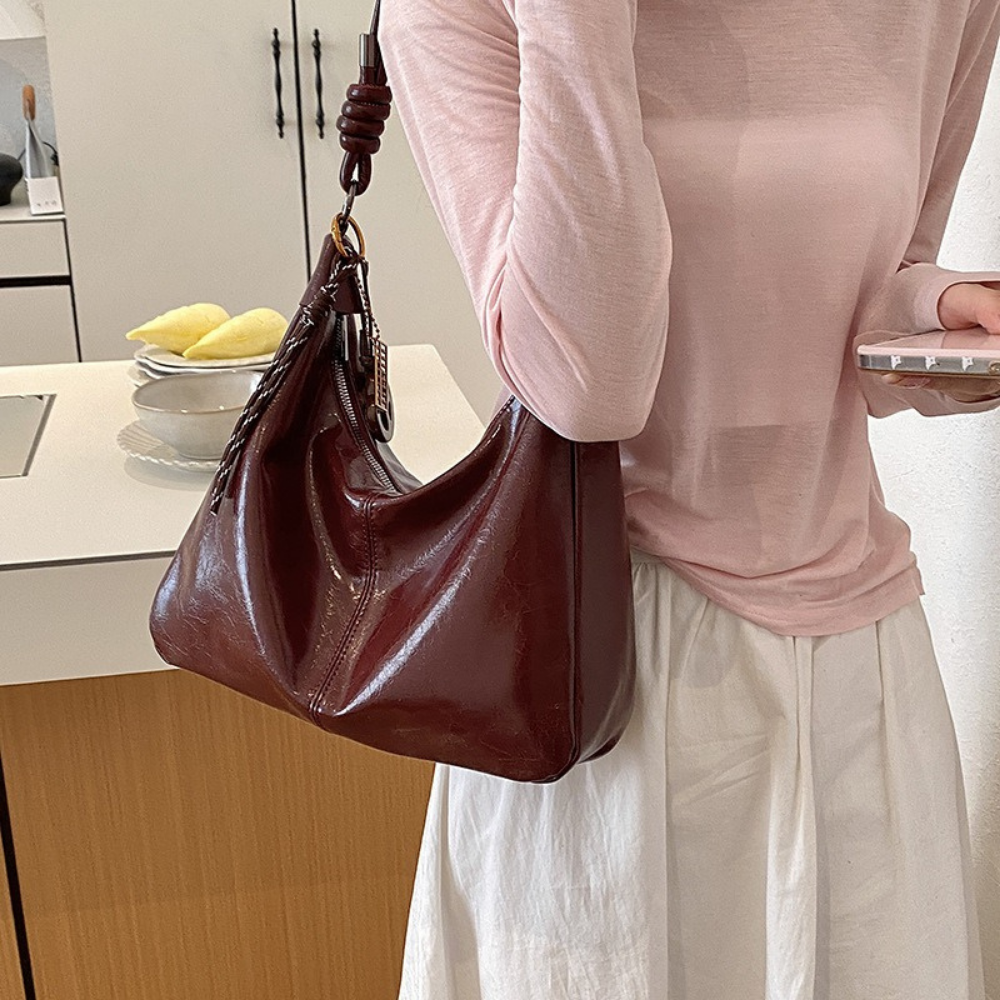 Nerine Glossy Hobo Bag — Sernelle — view 16
