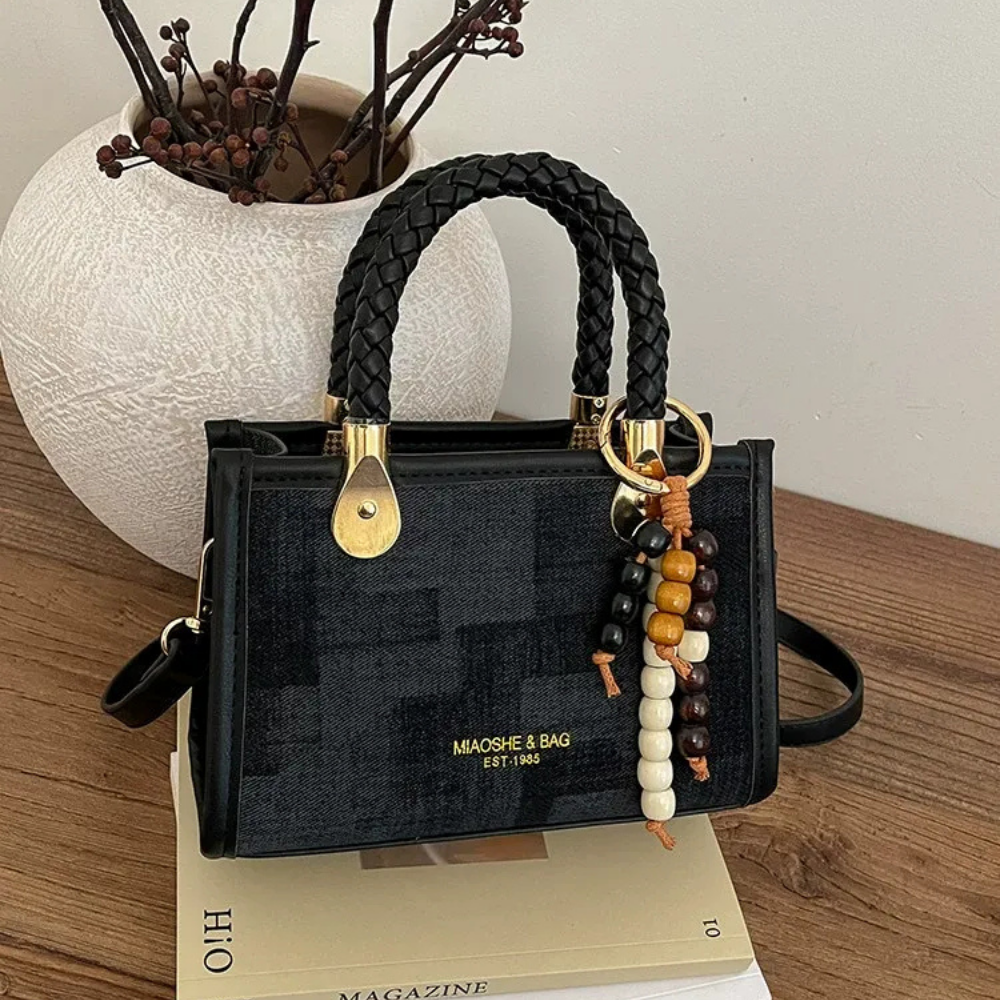 Laurel Braided Handle Mini Handbag — Sernelle — view 4