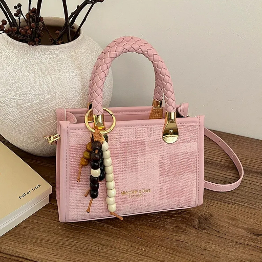 Laurel Braided Handle Mini Handbag — Sernelle — view 27