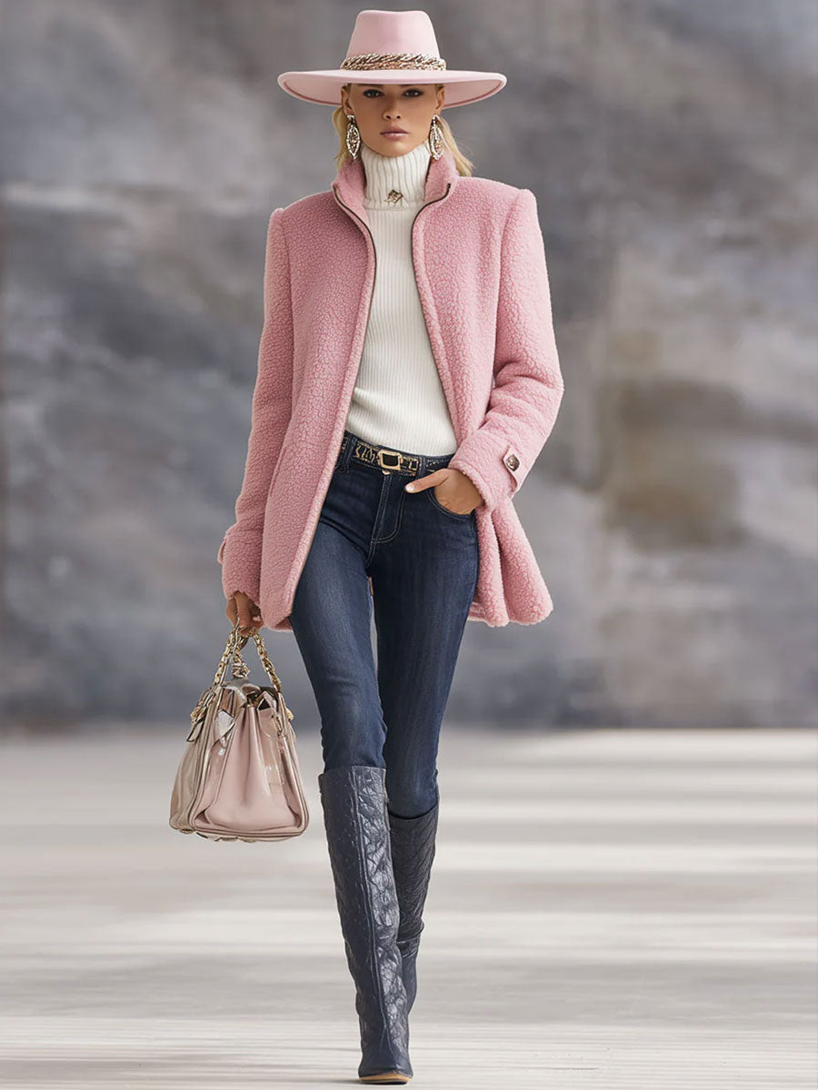 Odette – Plush Fleece Zip-Up Jacket
