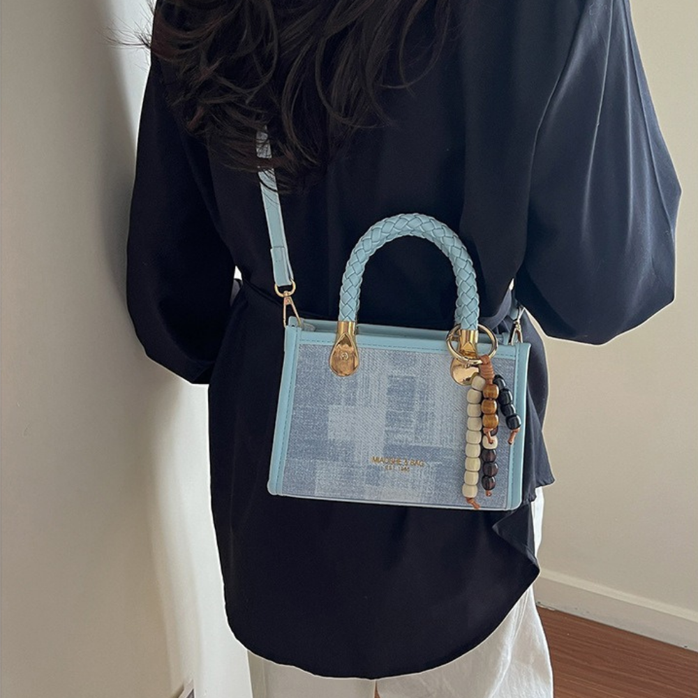Laurel Braided Handle Mini Handbag — Sernelle — view 11