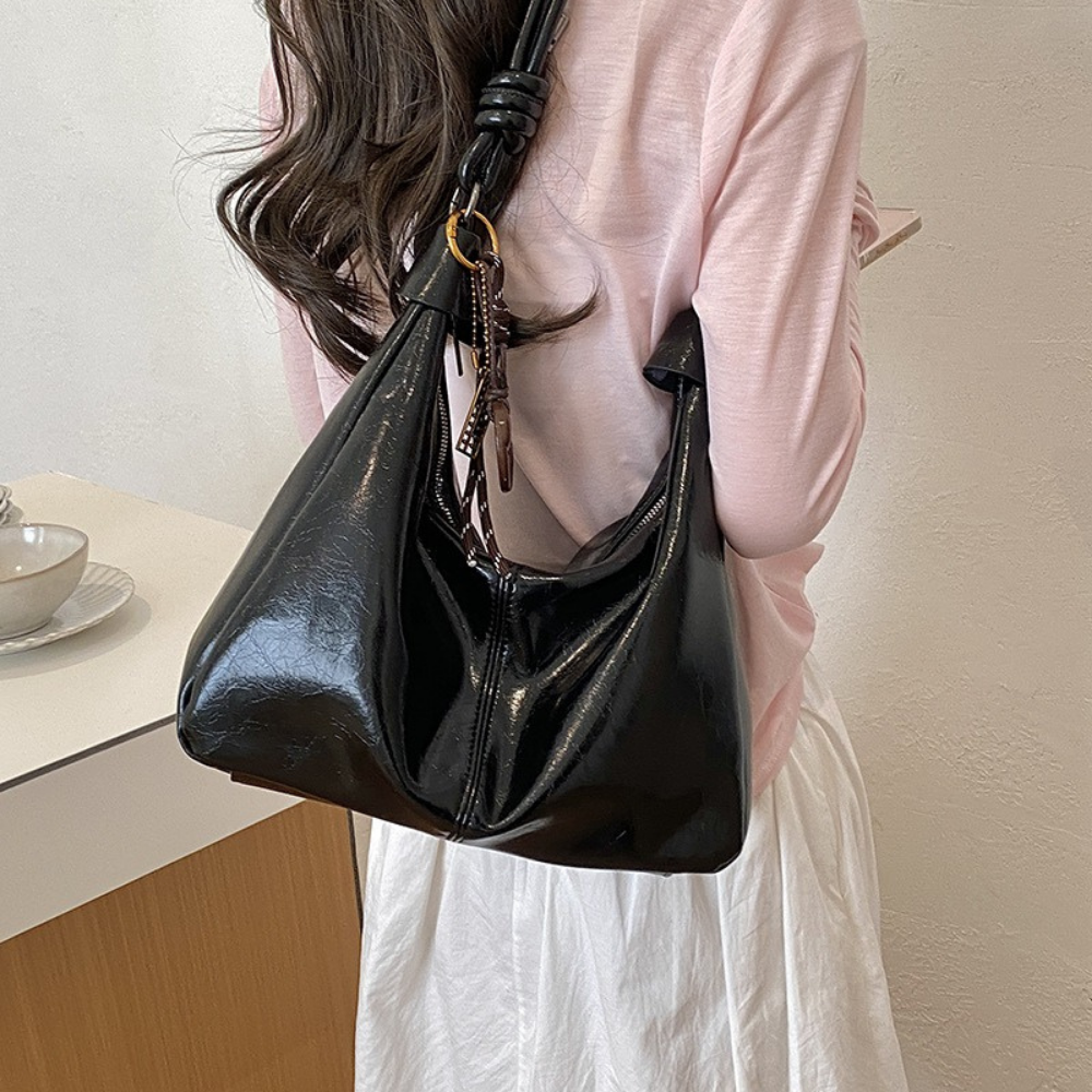 Nerine Glossy Hobo Bag — Sernelle — view 3