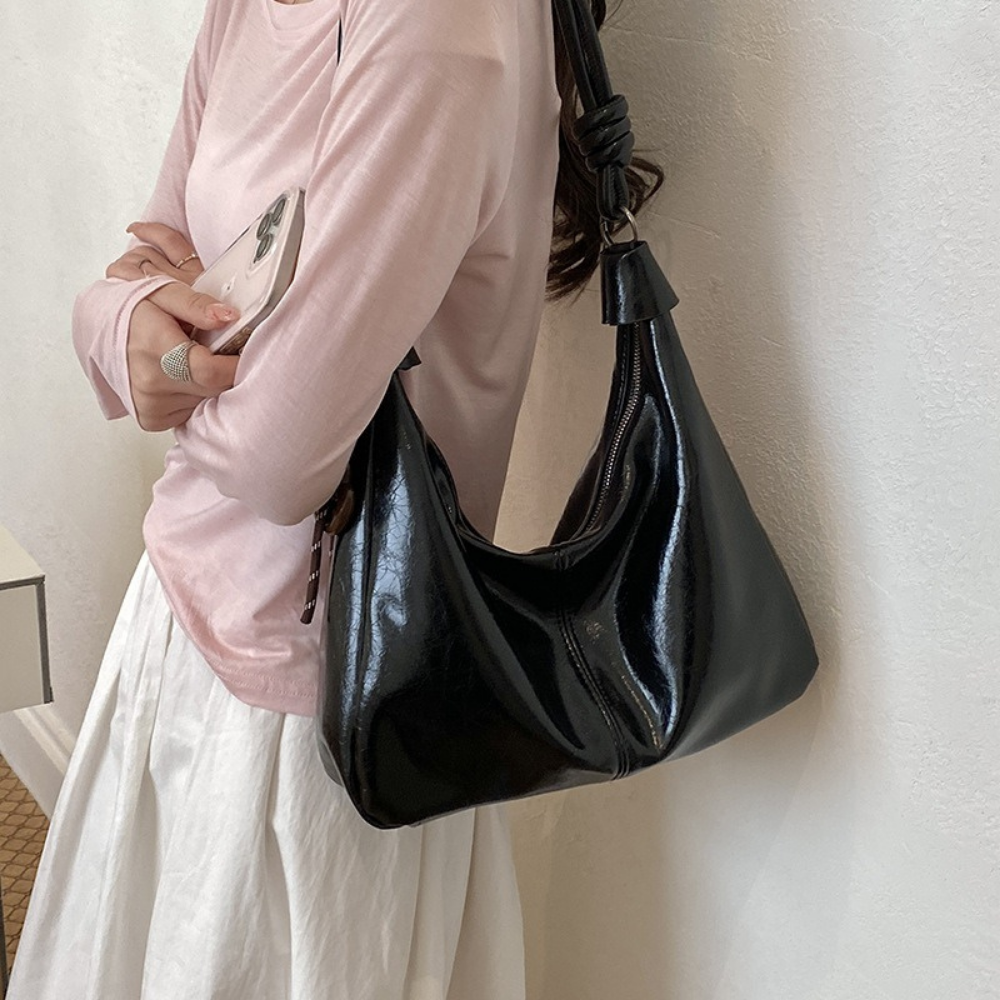 Nerine Glossy Hobo Bag — Sernelle — view 5