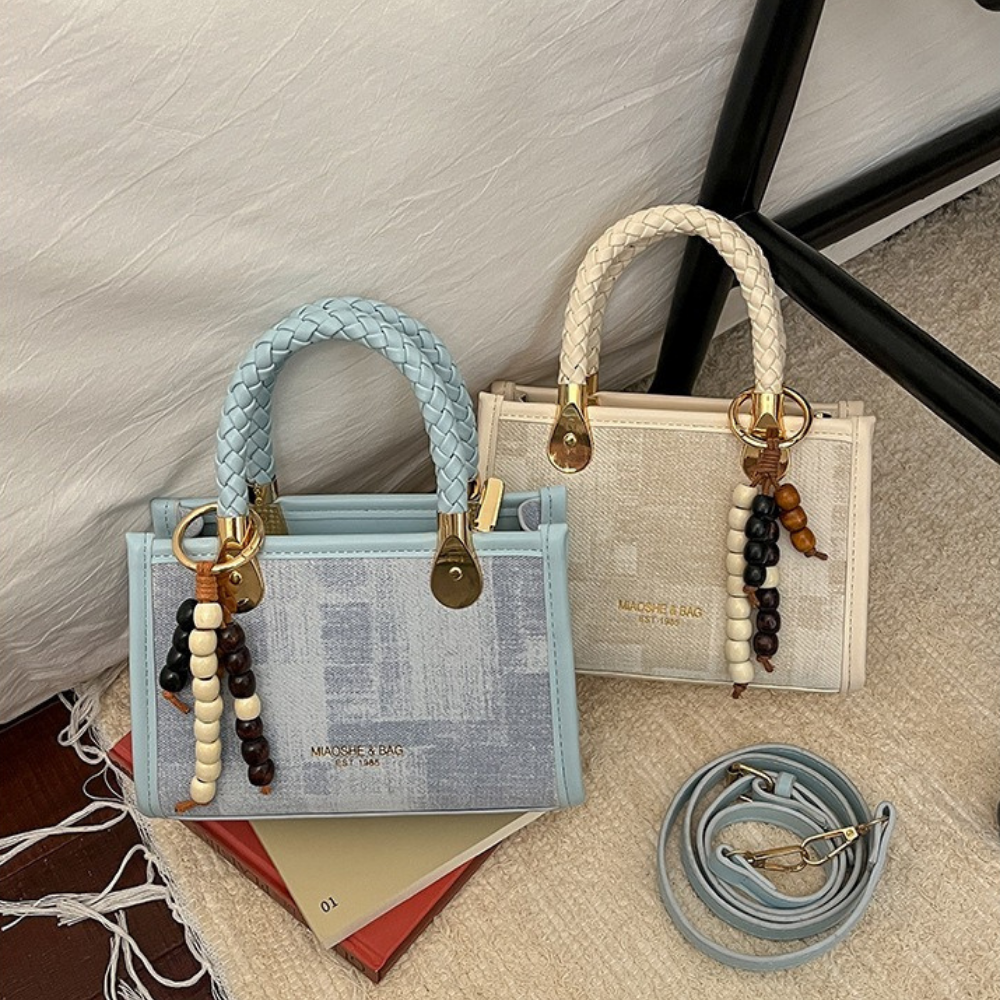 Laurel Braided Handle Mini Handbag — Sernelle — view 13