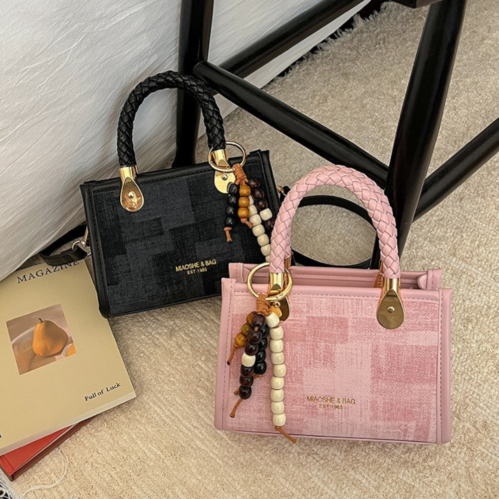 Laurel Braided Handle Mini Handbag — Sernelle — view 28