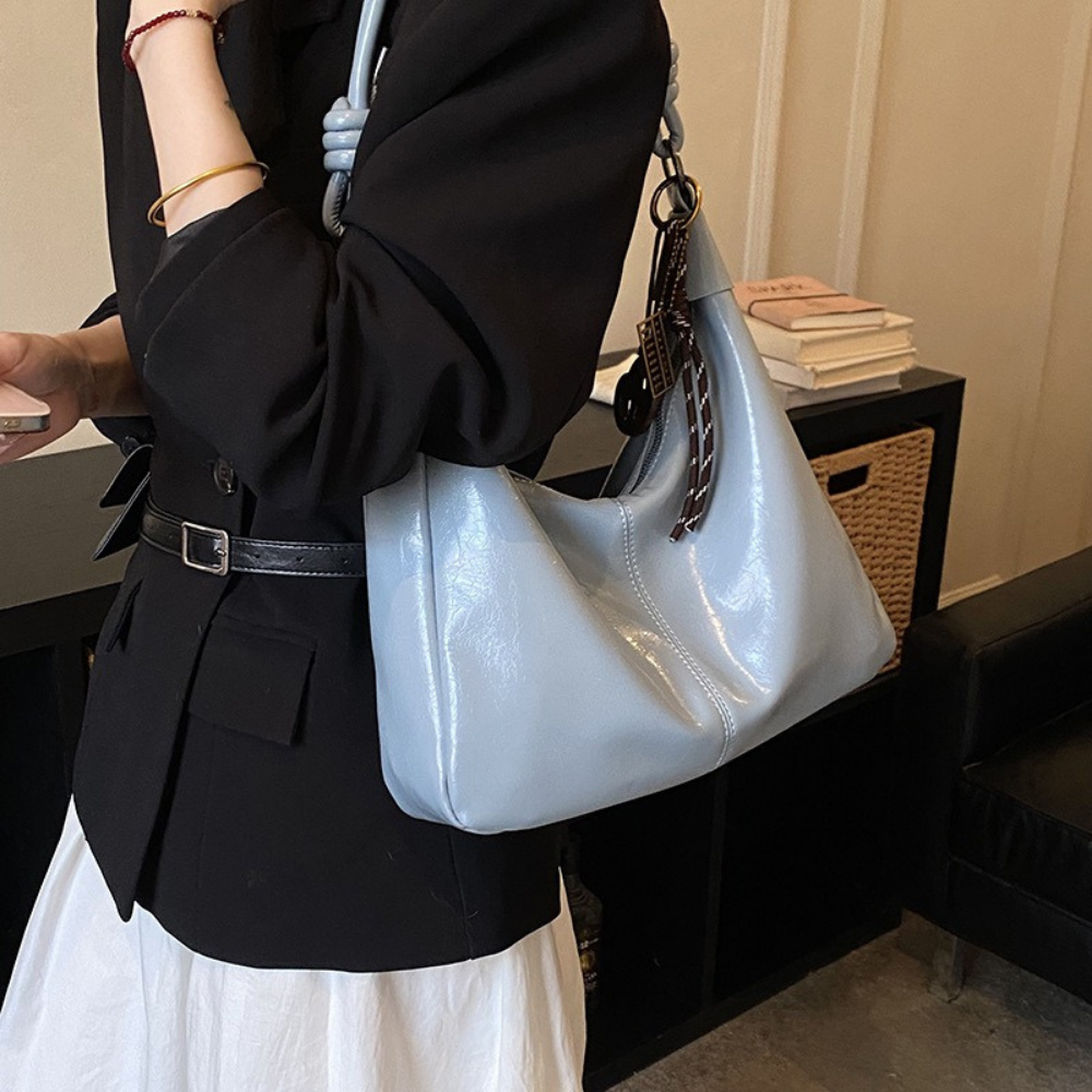 Nerine Glossy Hobo Bag — Sernelle — view 19
