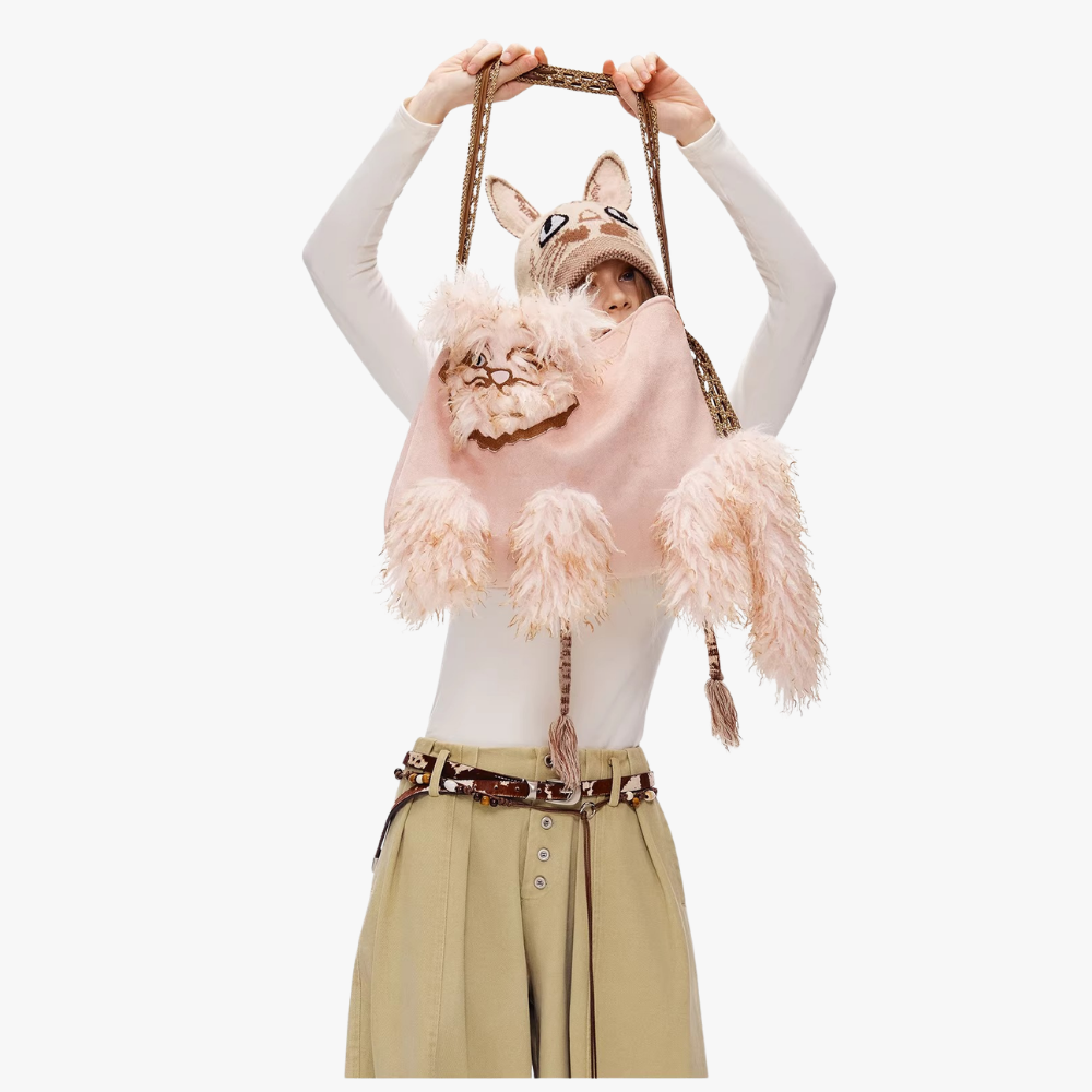 Juno Faux Fur Cat Shoulder Bag — Sernelle — view 17