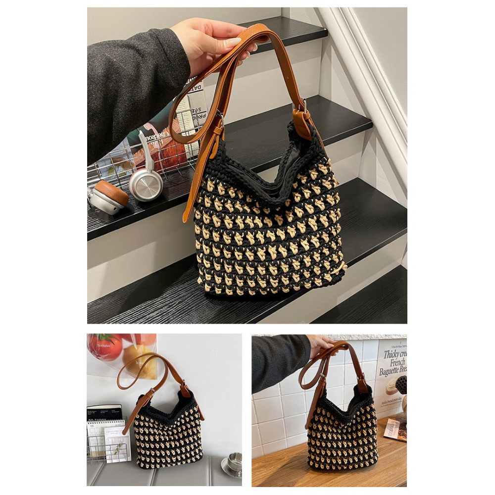 Emeline Woven Shoulder Bag — Sernelle — view 5