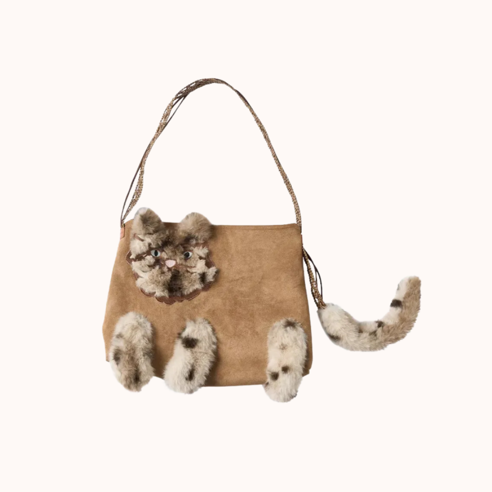 Juno Faux Fur Cat Shoulder Bag — Sernelle