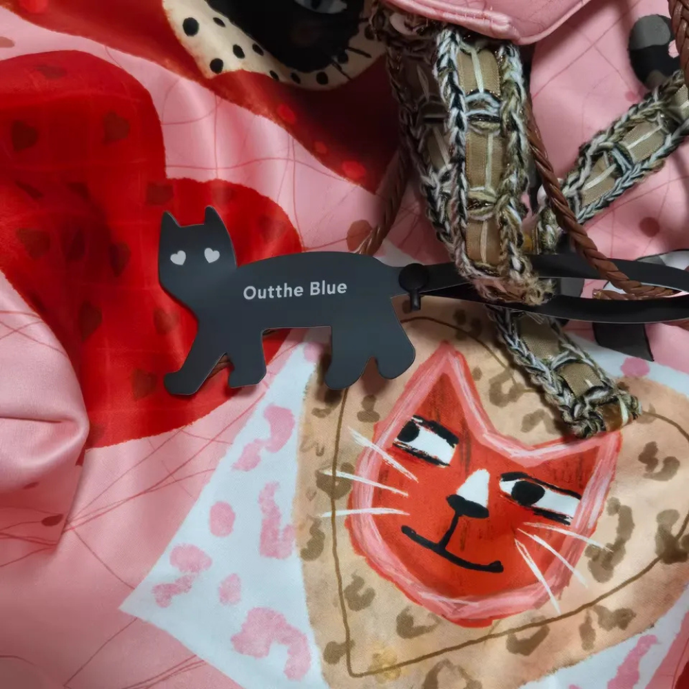 Colette Cat Print Shoulder Bag — Sernelle — view 8