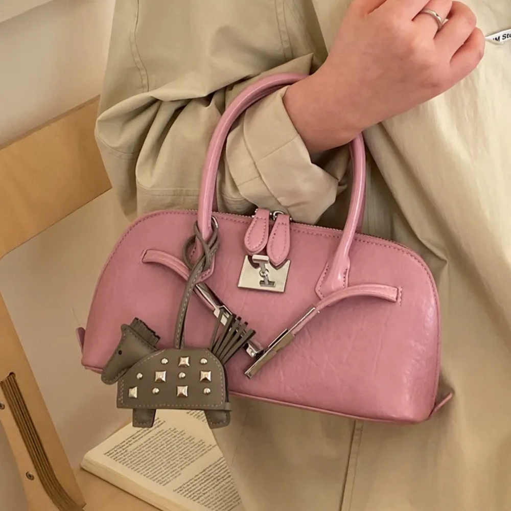 Leonie Lock Detail Mini Handbag — Sernelle — view 20