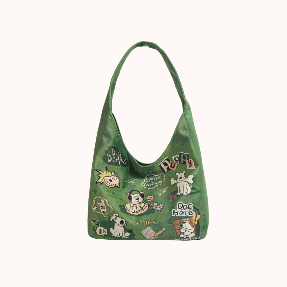 Calla Dog Print Shoulder Bag — Sernelle — view 2