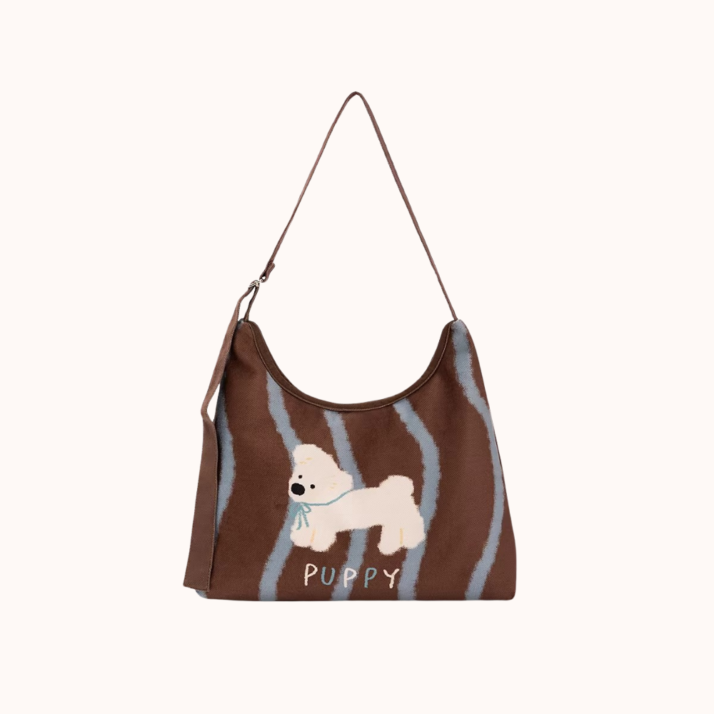 Camille Dog Print Shoulder Bag — Sernelle