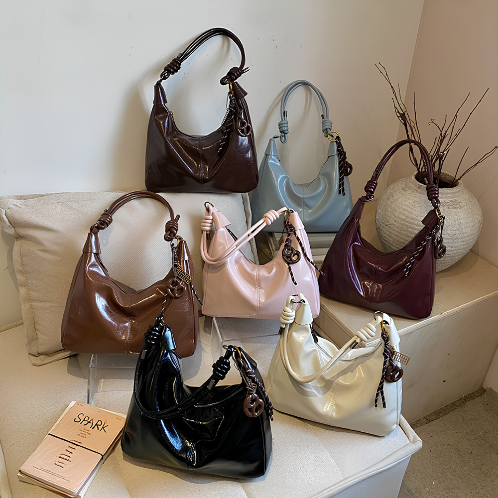 Nerine Glossy Hobo Bag — Sernelle — view 6
