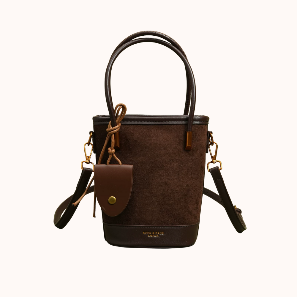 Bellamy Suede-Look Bucket Bag — Sernelle — view 3